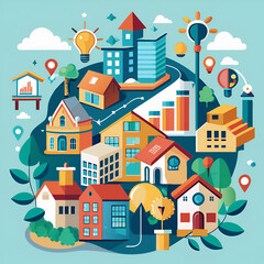 Real estate market growth and investment properties