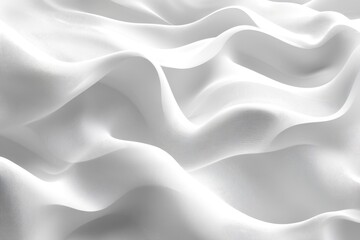 Obraz premium Abstract White Wavy Fabric Background Texture