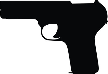 Pistol gun silhouette eps vector file