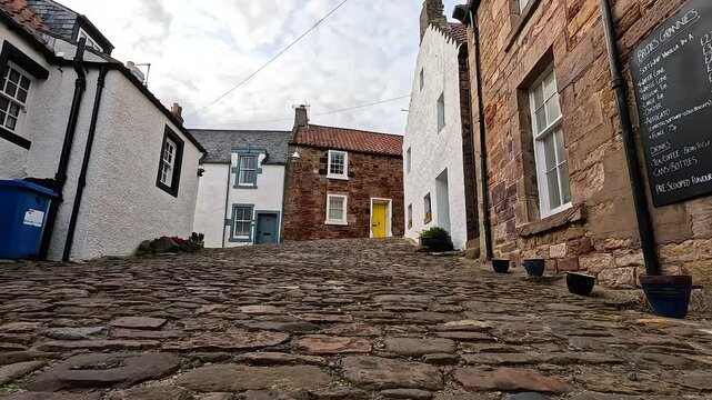 Charming Cobblestone Street in Crail