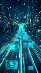 Fototapeta premium The Metadata Superhighway, Digital Asset Management DAM