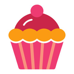 cupcakes flavor. Suitable for a cafe menu. Flat style. Vector illustration