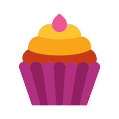 cupcakes flavor. Suitable for a cafe menu. Flat style. Vector illustration