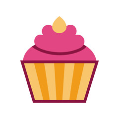 cupcakes flavor. Suitable for a cafe menu. Flat style. Vector illustration
