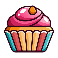 cupcakes flavor. Suitable for a cafe menu. Flat style. Vector illustration