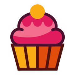 cupcakes flavor. Suitable for a cafe menu. Flat style. Vector illustration