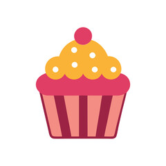 cupcakes flavor. Suitable for a cafe menu. Flat style. Vector illustration