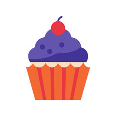 cupcakes flavor. Suitable for a cafe menu. Flat style. Vector illustration