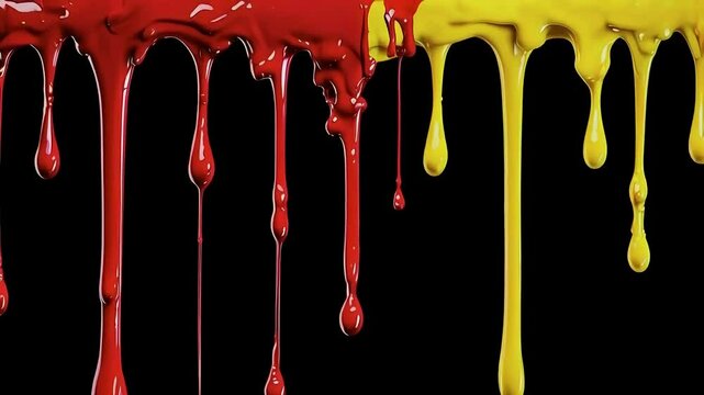 red paint dripping