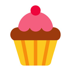 cupcakes flavor. Suitable for a cafe menu. Flat style. Vector illustration