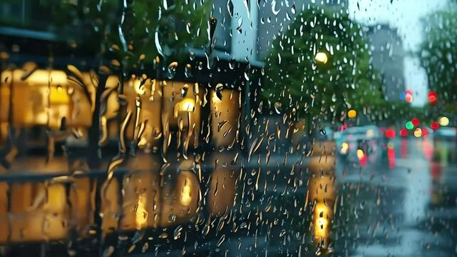 water drops on the window