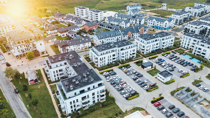 Fototapeta premium New Residential Homes and Infrastructure Building