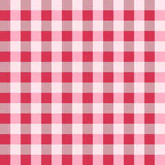Illustration pink and white on  plaid pattern, gingham check seamless pattern, repeats pattern texture background. Christmas festive plaid pattern.