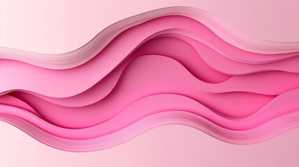 Editable text effect in pink paper cut style with Soft Waves of Pink Tones in Abstract Design