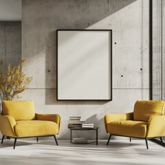 Modern Living Room Mockup.