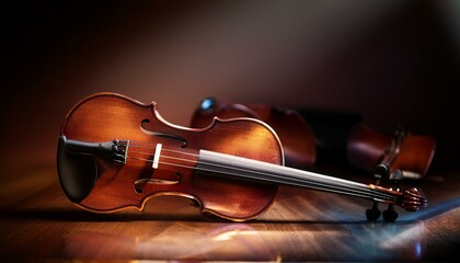 A beautifully crafted violin on clean background.