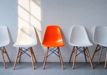 Orange Chair Stands Out.