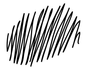 The spot is oval in shape, shaded by hand. Doodle hand drawing. Flat vector illustration eps10