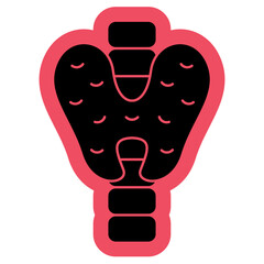 Thyroid Icon, Body human anatomy