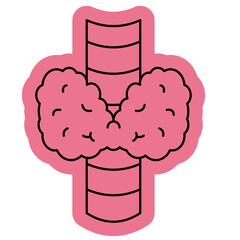 Thyroid Icon, Body human anatomy