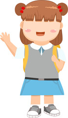 cute girl student uniform