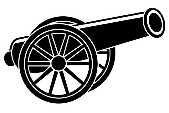 recommend clip art: cannon  vector silhouette illustration