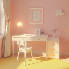 Pink Room Desk.