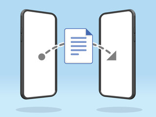 Smartphone Transfer File Work Document Paper