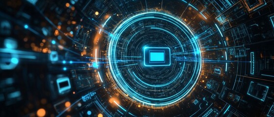 Obraz premium The Digital Rights Shield, Digital Rights Management DRM