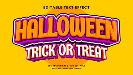 Halloween trick or treat editable text effect