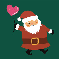 cute santa claus christmas illustration vector - merry christmas