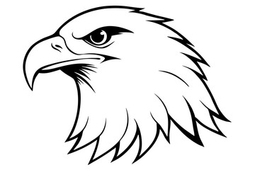 eagle head vector silhouette, hawk head silhouette vector