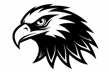 eagle head vector silhouette, hawk head silhouette vector