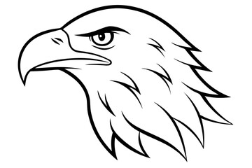 eagle head vector silhouette, hawk head silhouette vector