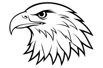 eagle head vector silhouette, hawk head silhouette vector
