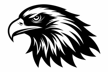 eagle head vector silhouette, hawk head silhouette vector
