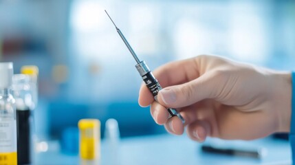 Skilled technician holding precision screwdriver, meticulously repairing small electronic device on clean workbench. Detailed repair process in focus.	