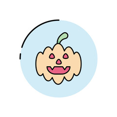 Carved Pumpkin vector icon