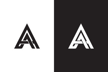 Letter AA logo design.