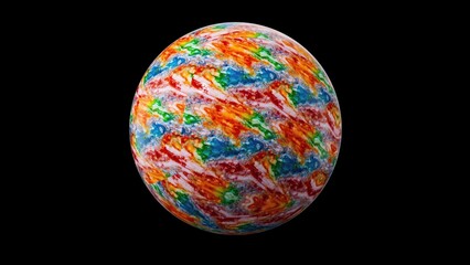 Colorful marble sphere. Computer generated 3d render