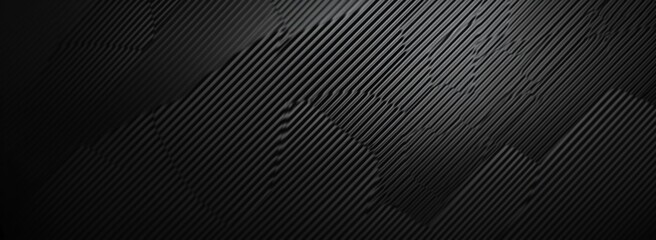 Black carbon fiber background with diagonal lines, minimalistic style, high-resolution design for seamless tiling in web design and graphic arts.