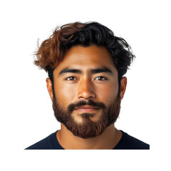 Fototapeta premium Portrait of a Young Man with Brown Hair and a Beard