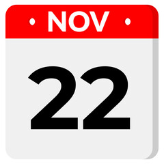 22 November Date Icon
