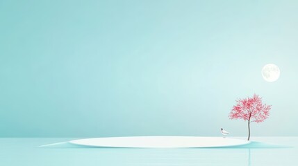 An abstract illustration of a blank canvas, representing the potential for peace and tranquility in a still mind.