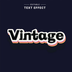 3D Text Effect Design Fully Editable vector