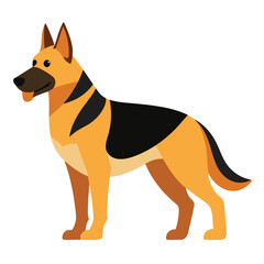 German shepherd vector illustration