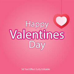 3D Text Effect Design Fully Editable vector