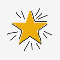 The images of the star are specially drawn in the form of doodles. Drawing with a computer mouse.