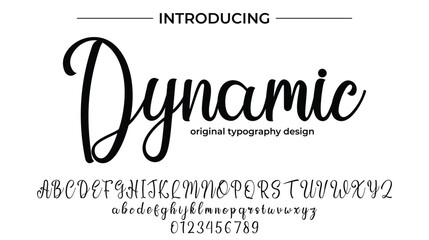 Dynamic Font Stylish brush painted an uppercase vector letters, alphabet, typeface
