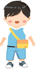 cute boy student uniform